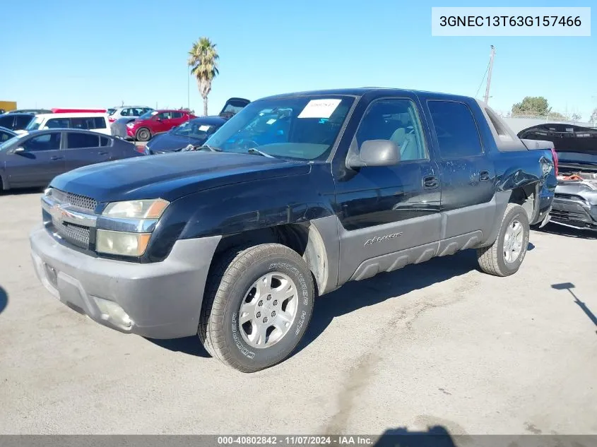 2003 Chevrolet Avalanche 1500 VIN: 3GNEC13T63G157466 Lot: 40802842