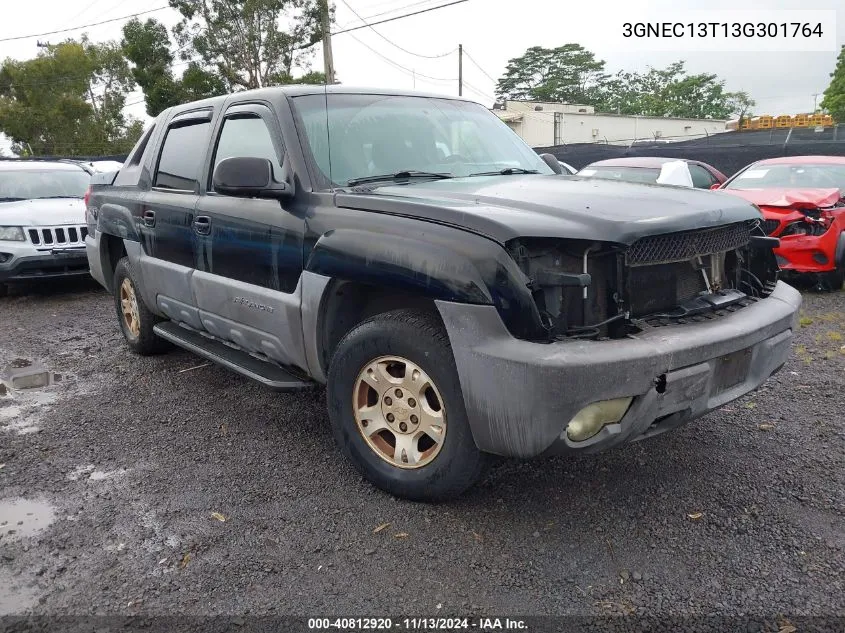 2003 Chevrolet Avalanche 1500 VIN: 3GNEC13T13G301764 Lot: 40812920