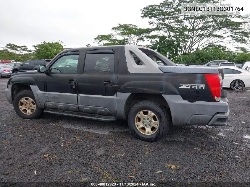 2003 Chevrolet Avalanche 1500 VIN: 3GNEC13T13G301764 Lot: 40812920