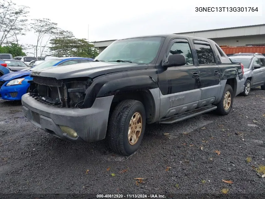 2003 Chevrolet Avalanche 1500 VIN: 3GNEC13T13G301764 Lot: 40812920