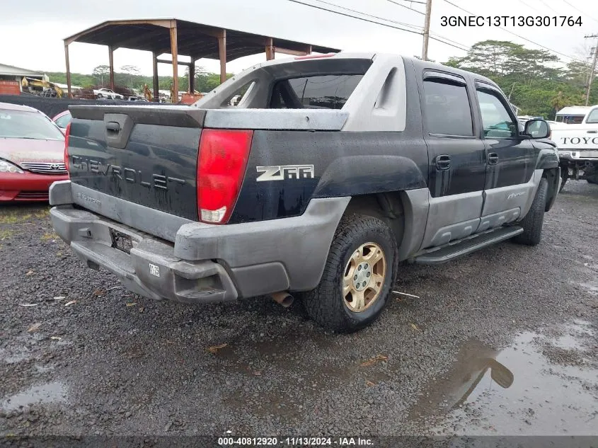 2003 Chevrolet Avalanche 1500 VIN: 3GNEC13T13G301764 Lot: 40812920