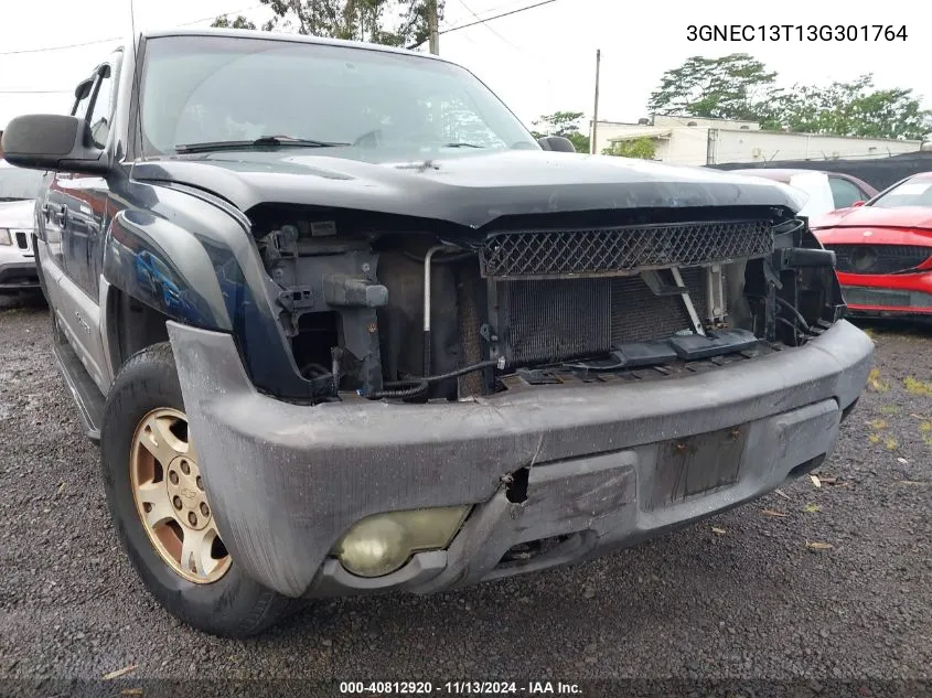 2003 Chevrolet Avalanche 1500 VIN: 3GNEC13T13G301764 Lot: 40812920