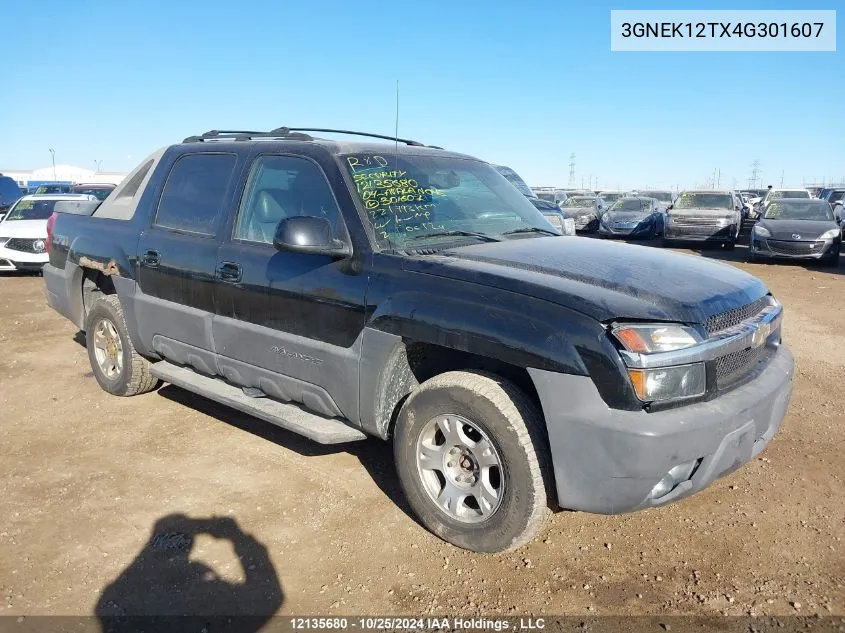 2004 Chevrolet Avalanche K1500 VIN: 3GNEK12TX4G301607 Lot: 12135680