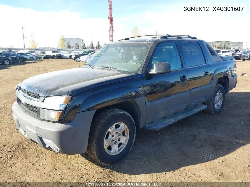 2004 Chevrolet Avalanche K1500 VIN: 3GNEK12TX4G301607 Lot: 12135680