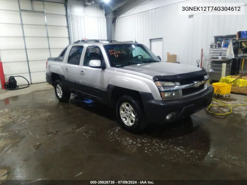 2004 Chevrolet Avalanche 1500 VIN: 3GNEK12T74G304612 Lot: 39826738