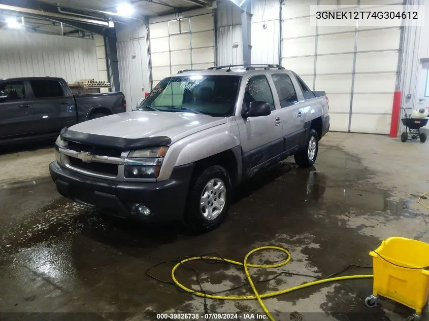 2004 Chevrolet Avalanche 1500 VIN: 3GNEK12T74G304612 Lot: 39826738