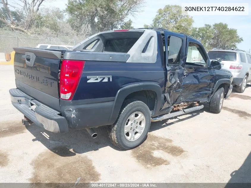 2004 Chevrolet Avalanche 1500 VIN: 3GNEK12T74G284622 Lot: 40172847