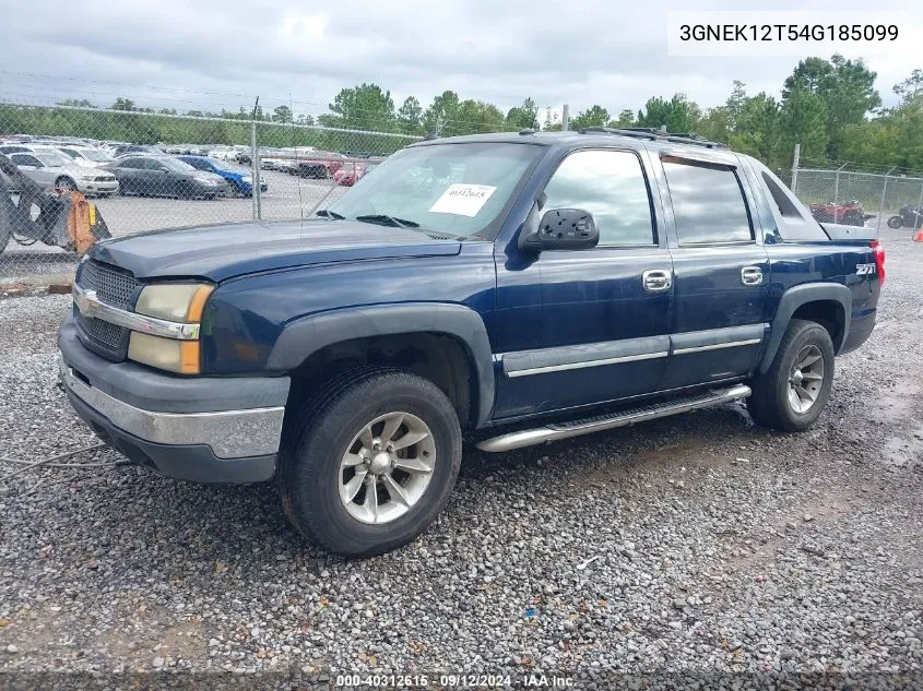 2004 Chevrolet Avalanche 1500 K1500 VIN: 3GNEK12T54G185099 Lot: 40312615