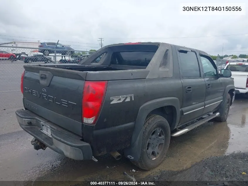 2004 Chevrolet Avalanche 1500 VIN: 3GNEK12T84G150556 Lot: 40377111