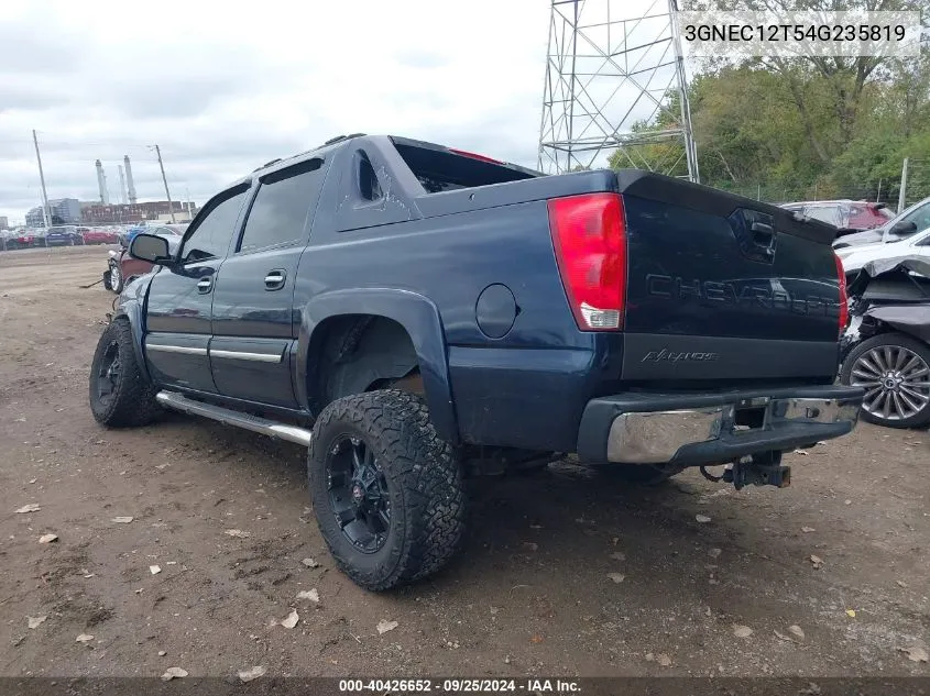 2004 Chevrolet Avalanche 1500 VIN: 3GNEC12T54G235819 Lot: 40426652