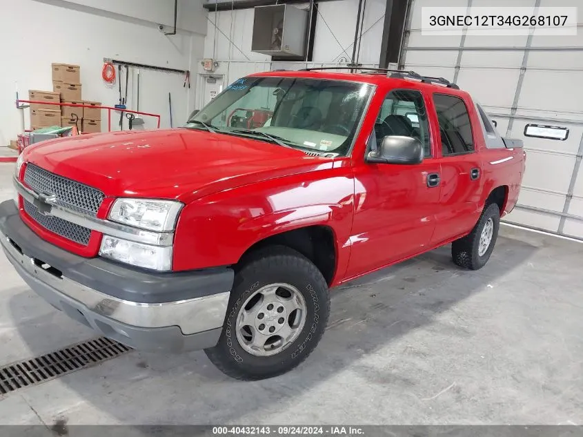 2004 Chevrolet Avalanche 1500 VIN: 3GNEC12T34G268107 Lot: 40432143