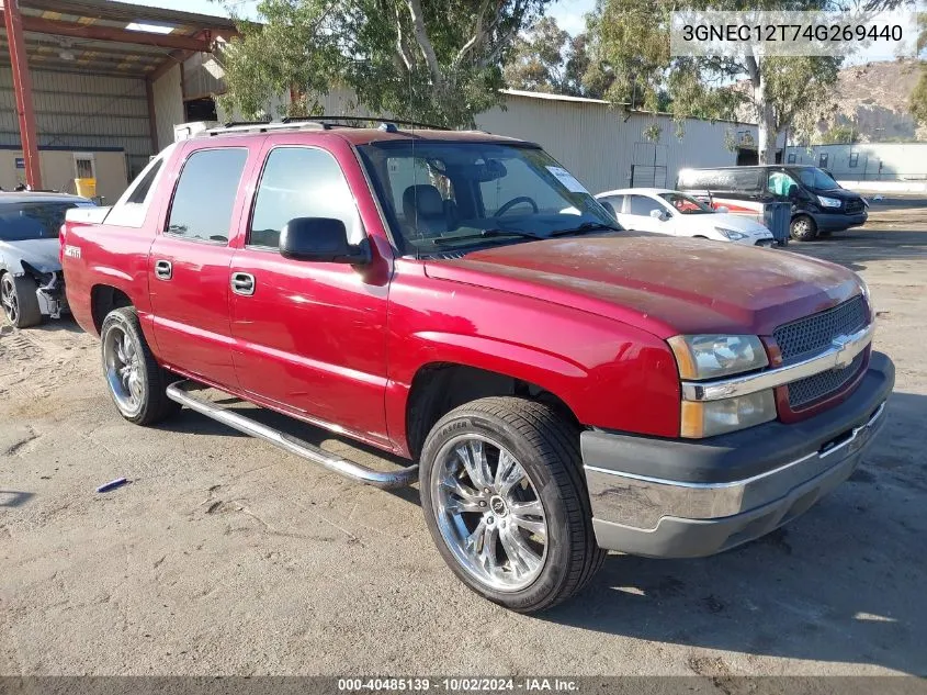 2004 Chevrolet Avalanche 1500 VIN: 3GNEC12T74G269440 Lot: 40485139