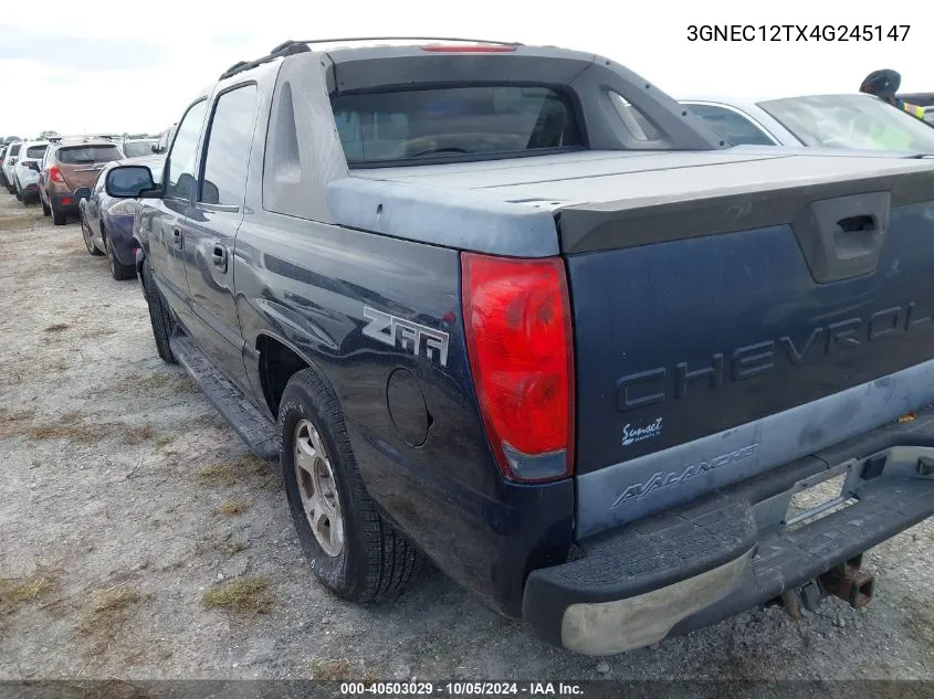 2004 Chevrolet Avalanche C1500 VIN: 3GNEC12TX4G245147 Lot: 40503029