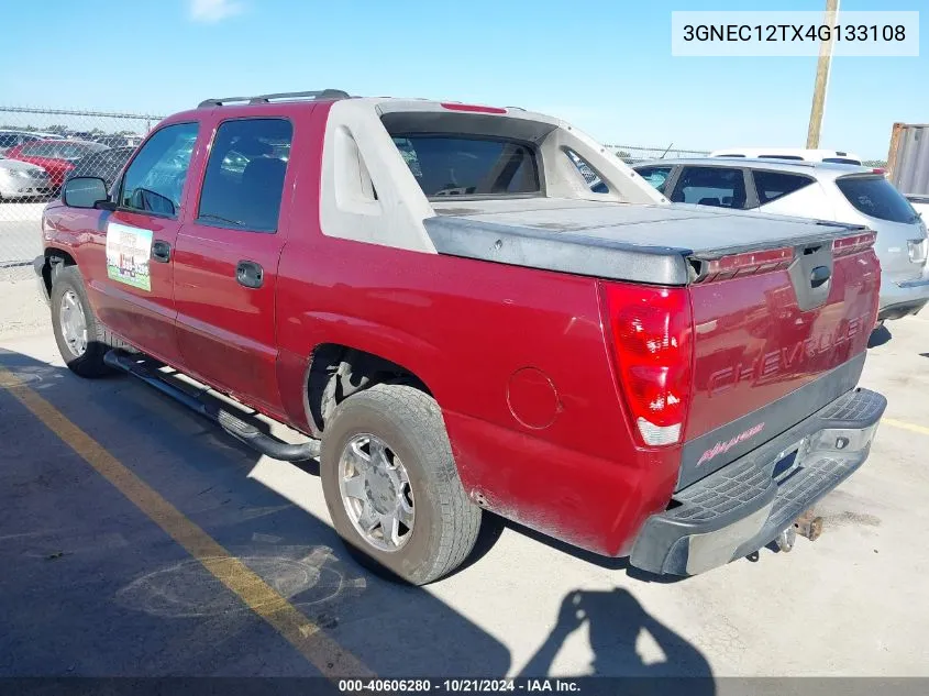 2004 Chevrolet Avalanche 1500 VIN: 3GNEC12TX4G133108 Lot: 40606280