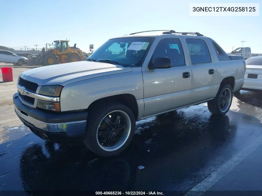 2004 Chevrolet Avalanche 1500 VIN: 3GNEC12TX4G258125 Lot: 40665236