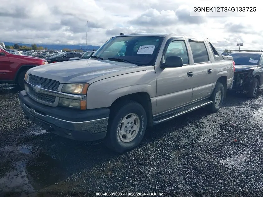 2004 Chevrolet Avalanche 1500 VIN: 3GNEK12T84G133725 Lot: 40681593