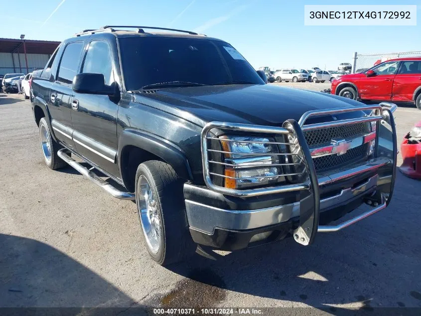 2004 Chevrolet Avalanche 1500 VIN: 3GNEC12TX4G172992 Lot: 40710371