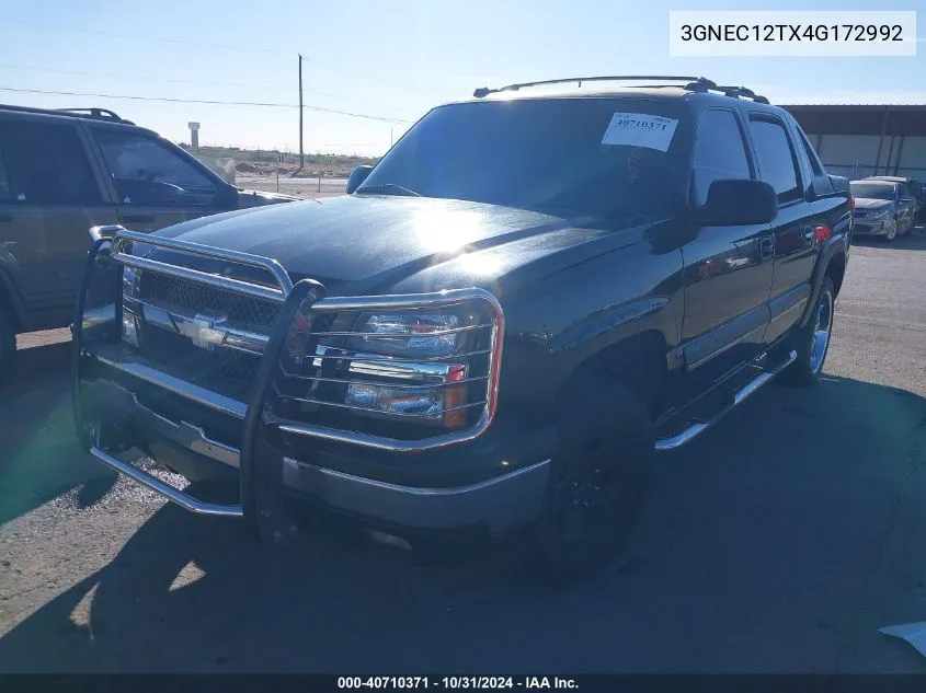 2004 Chevrolet Avalanche 1500 VIN: 3GNEC12TX4G172992 Lot: 40710371