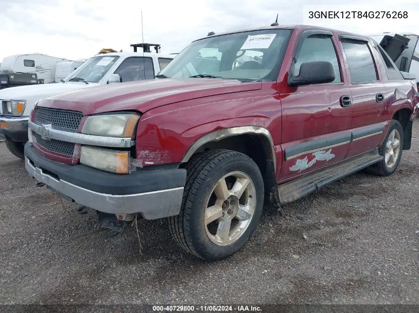 2004 Chevrolet Avalanche 1500 K1500 VIN: 3GNEK12T84G276268 Lot: 40729800