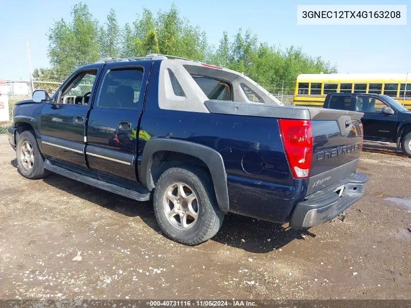 2004 Chevrolet Avalanche 1500 VIN: 3GNEC12TX4G163208 Lot: 40731116