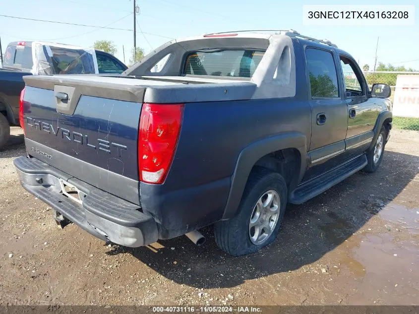 2004 Chevrolet Avalanche 1500 VIN: 3GNEC12TX4G163208 Lot: 40731116