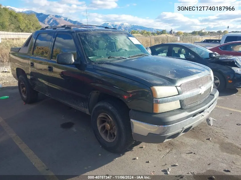 2004 Chevrolet Avalanche 1500 VIN: 3GNEC12T74G187966 Lot: 40787347