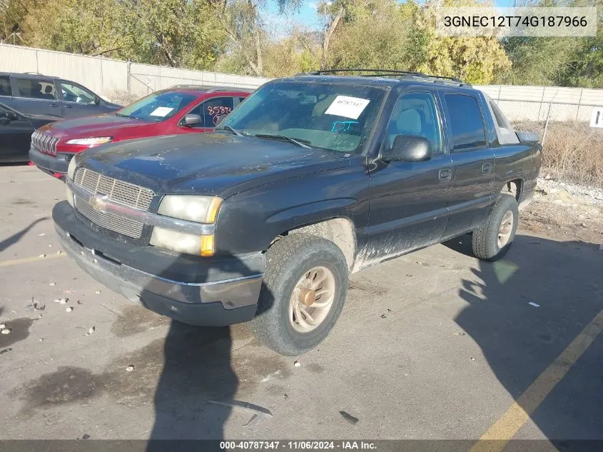 2004 Chevrolet Avalanche 1500 VIN: 3GNEC12T74G187966 Lot: 40787347