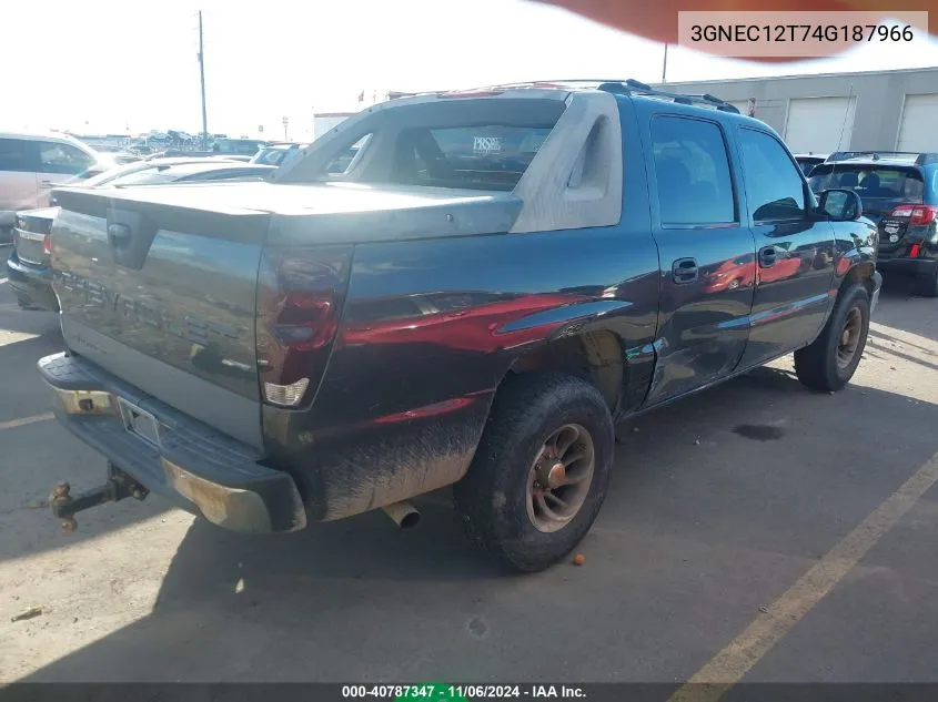 2004 Chevrolet Avalanche 1500 VIN: 3GNEC12T74G187966 Lot: 40787347