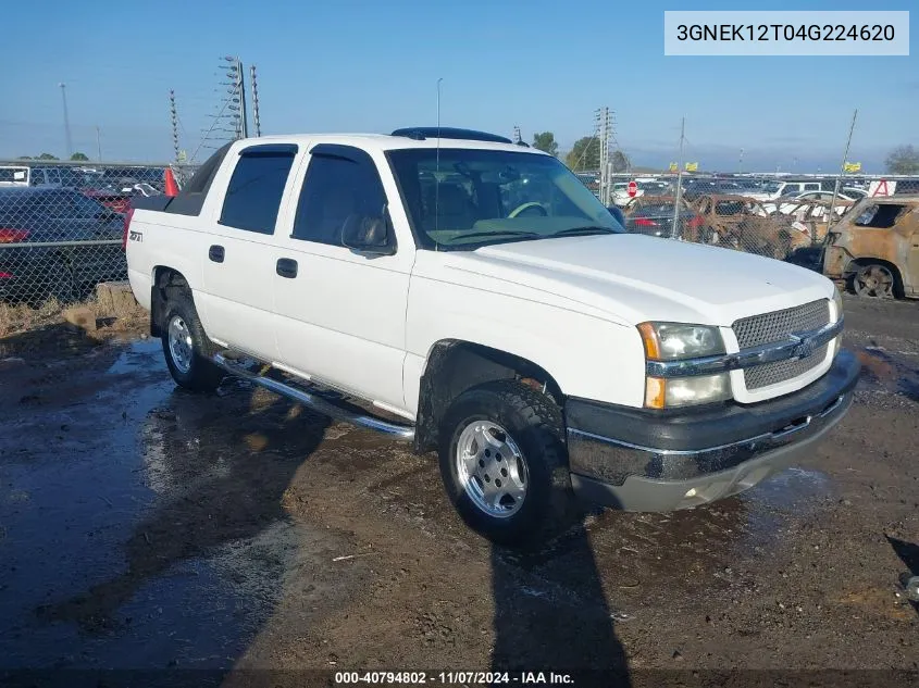 2004 Chevrolet Avalanche 1500 VIN: 3GNEK12T04G224620 Lot: 40794802