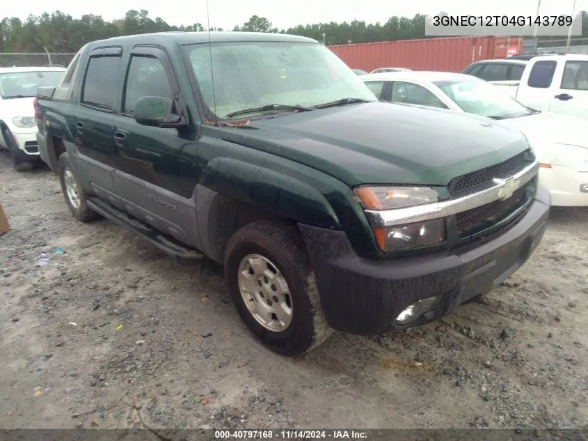 3GNEC12T04G143789 2004 Chevrolet Avalanche 1500