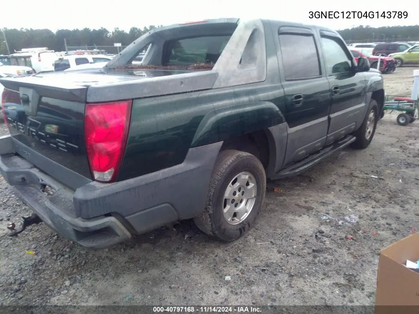 3GNEC12T04G143789 2004 Chevrolet Avalanche 1500