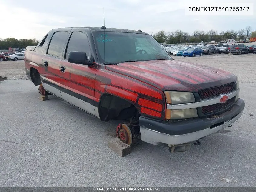 2004 Chevrolet Avalanche 1500 VIN: 3GNEK12T54G265342 Lot: 40811748