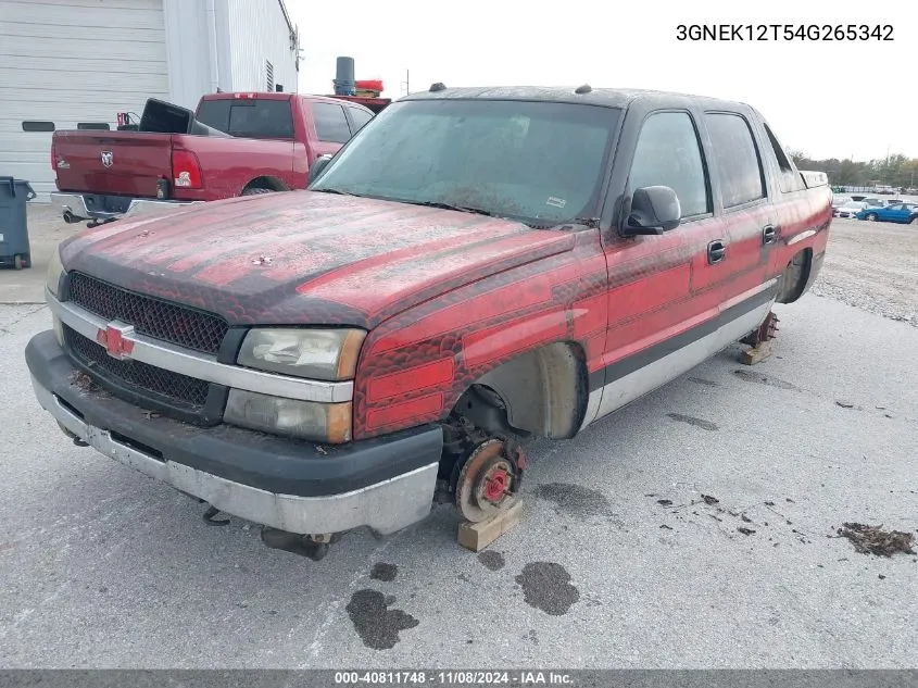 2004 Chevrolet Avalanche 1500 VIN: 3GNEK12T54G265342 Lot: 40811748