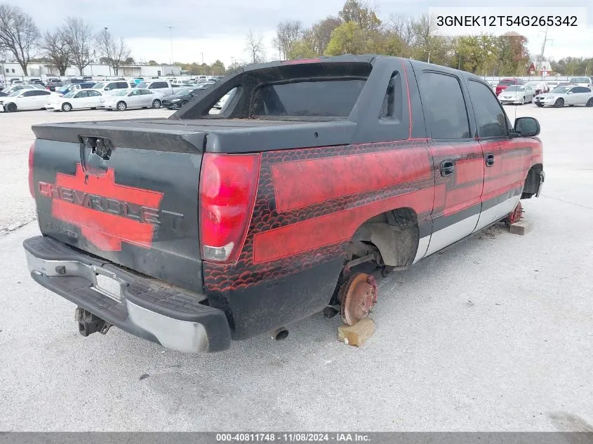 2004 Chevrolet Avalanche 1500 VIN: 3GNEK12T54G265342 Lot: 40811748