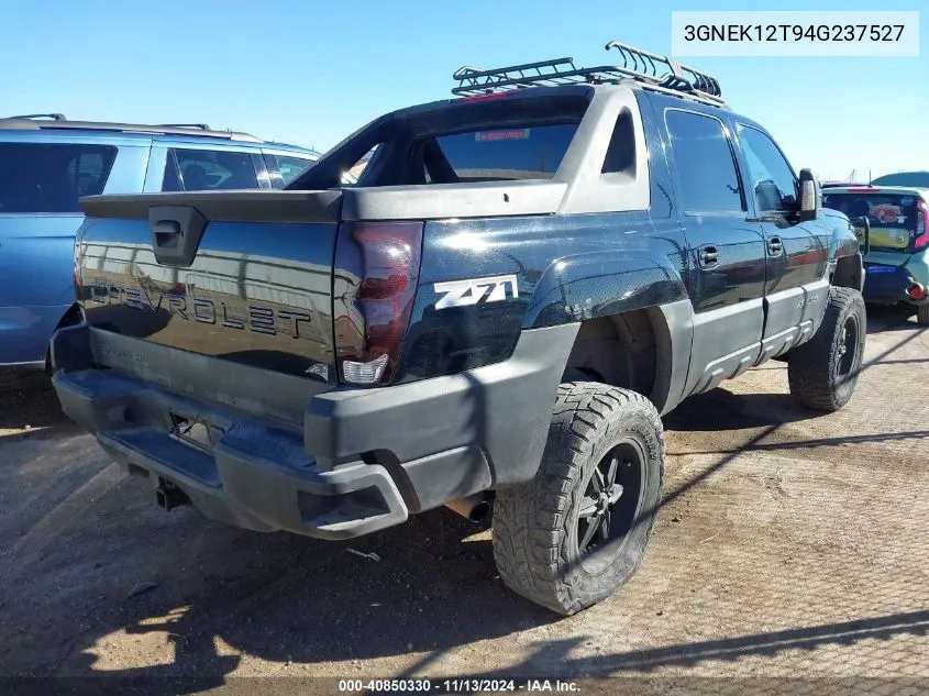 2004 Chevrolet Avalanche 1500 VIN: 3GNEK12T94G237527 Lot: 40850330