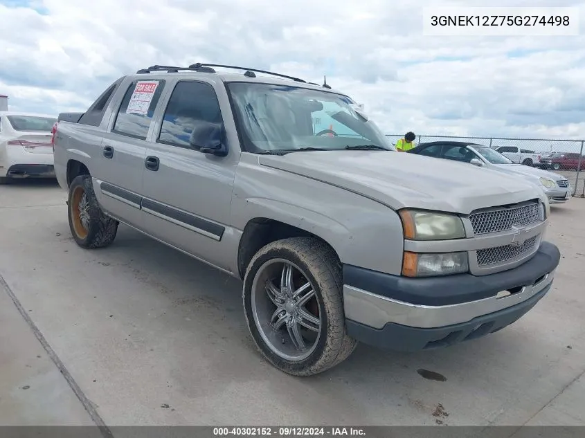 3GNEK12Z75G274498 2005 Chevrolet Avalanche 1500 Ls