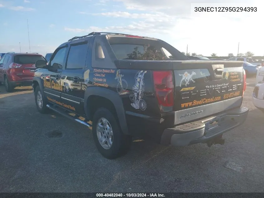 2005 Chevrolet Avalanche 1500 Z66 VIN: 3GNEC12Z95G294393 Lot: 40482040