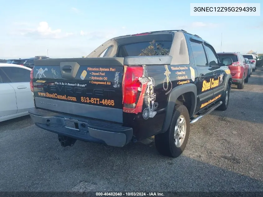 2005 Chevrolet Avalanche 1500 Z66 VIN: 3GNEC12Z95G294393 Lot: 40482040