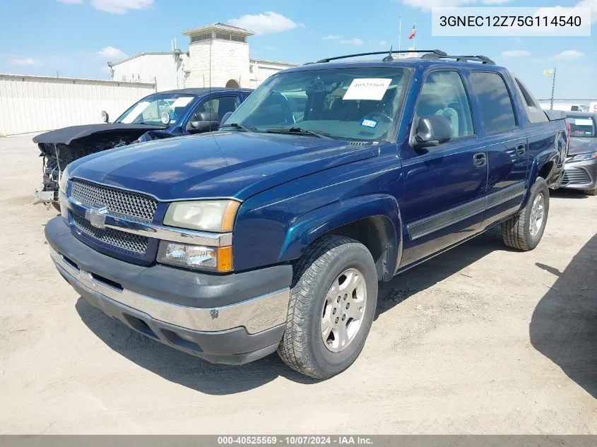 2005 Chevrolet Avalanche 1500 Z66 VIN: 3GNEC12Z75G114540 Lot: 40525569