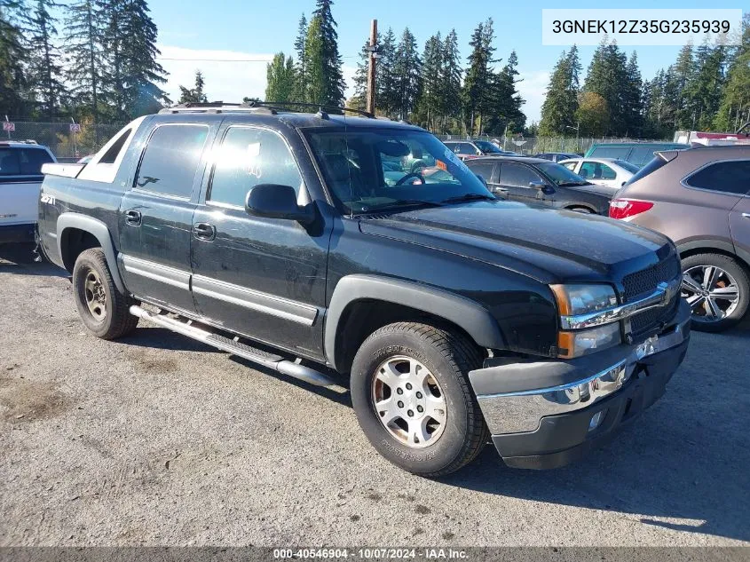 2005 Chevrolet Avalanche 1500 Z71 VIN: 3GNEK12Z35G235939 Lot: 40546904