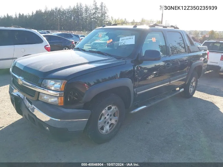 2005 Chevrolet Avalanche 1500 Z71 VIN: 3GNEK12Z35G235939 Lot: 40546904