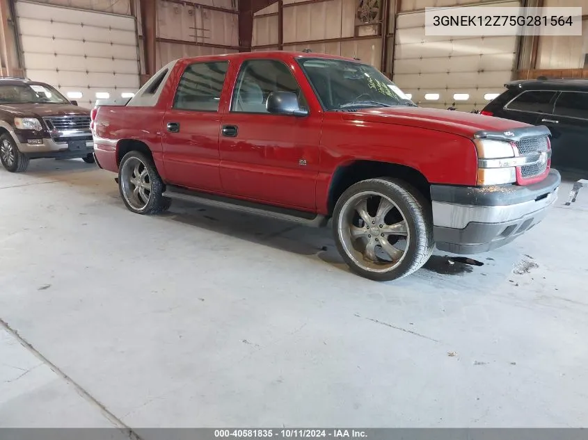 2005 Chevrolet Avalanche 1500 Ls VIN: 3GNEK12Z75G281564 Lot: 40581835