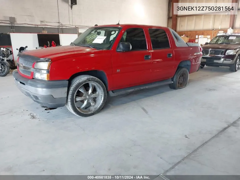 2005 Chevrolet Avalanche 1500 Ls VIN: 3GNEK12Z75G281564 Lot: 40581835