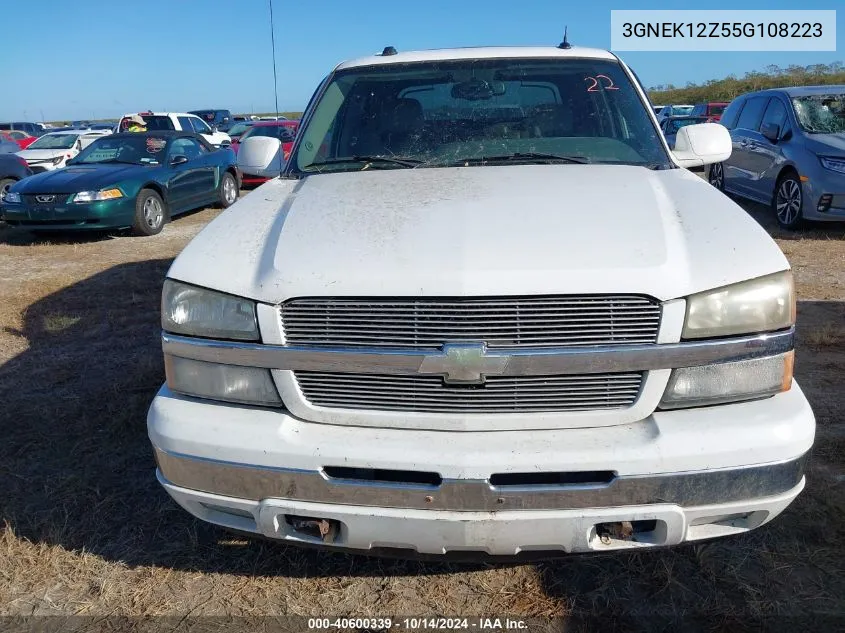 2005 Chevrolet Avalanche 1500 Z71 VIN: 3GNEK12Z55G108223 Lot: 40600339