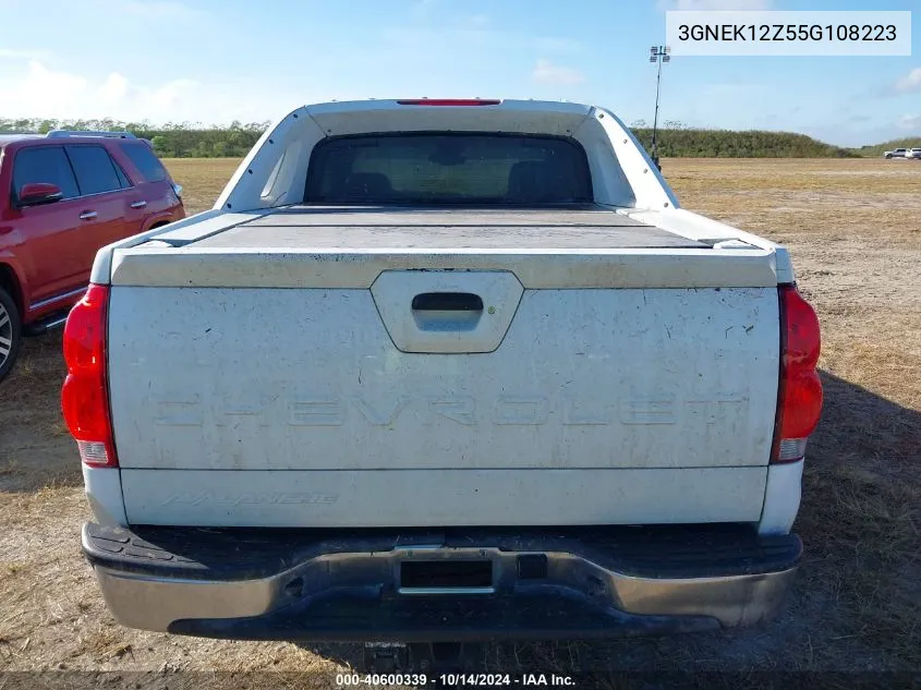 2005 Chevrolet Avalanche 1500 Z71 VIN: 3GNEK12Z55G108223 Lot: 40600339