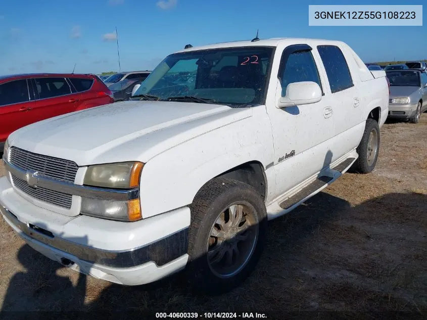 2005 Chevrolet Avalanche 1500 Z71 VIN: 3GNEK12Z55G108223 Lot: 40600339