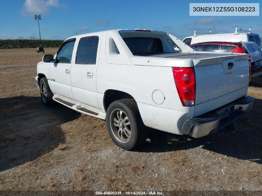 2005 Chevrolet Avalanche 1500 Z71 VIN: 3GNEK12Z55G108223 Lot: 40600339