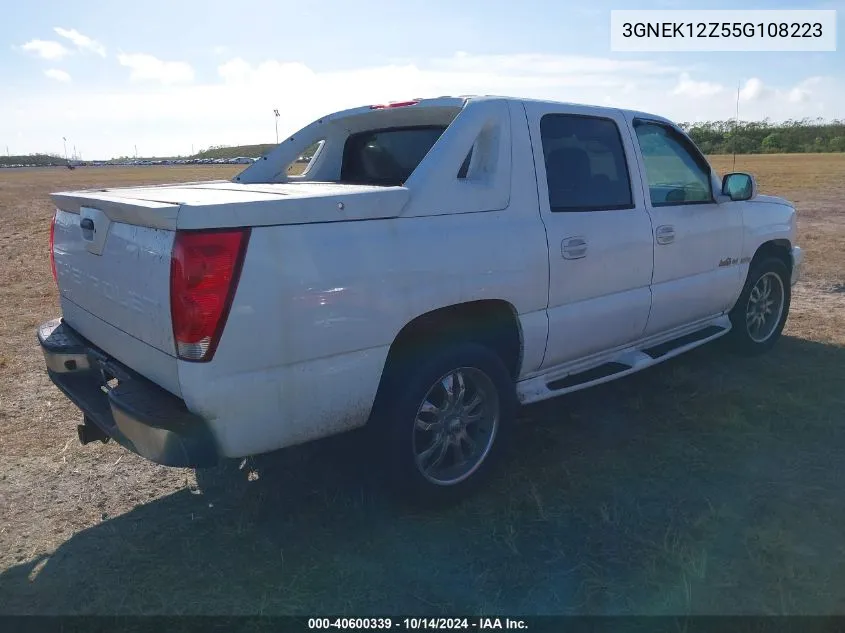 2005 Chevrolet Avalanche 1500 Z71 VIN: 3GNEK12Z55G108223 Lot: 40600339