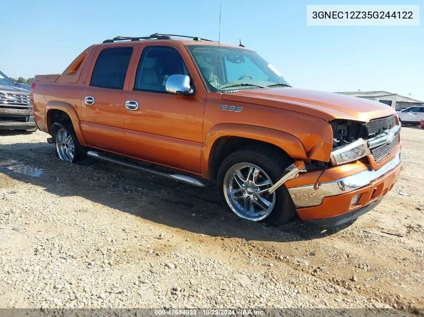 2005 Chevrolet Avalanche 1500 Z66 VIN: 3GNEC12Z35G244122 Lot: 40694833