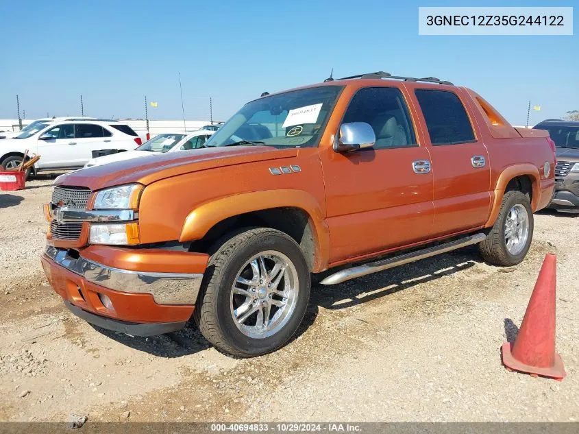 2005 Chevrolet Avalanche 1500 Z66 VIN: 3GNEC12Z35G244122 Lot: 40694833